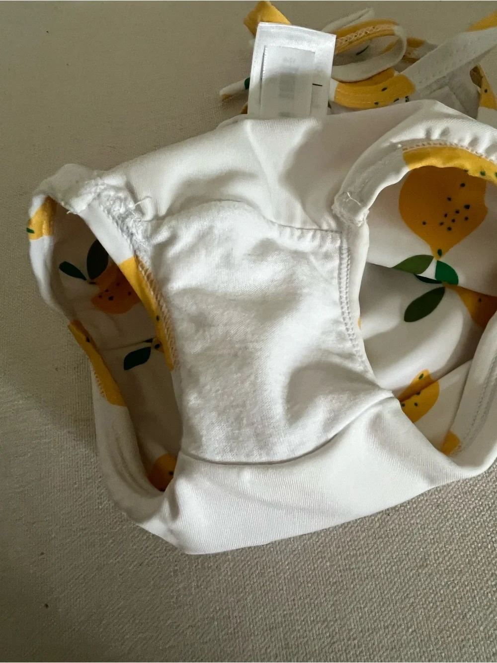 Hanna Andersson lemon bathing suit 2t